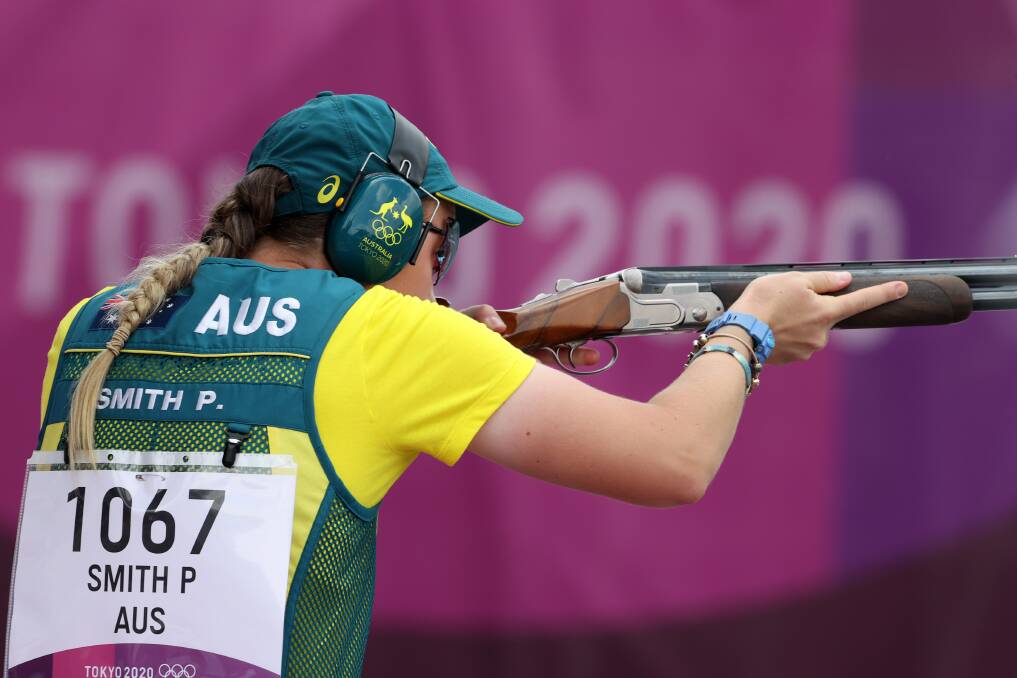 CONCENTRATION: South-west Victorian Penny Smith takes aim in her Olympic debut on Wednesday. Picture: Getty Images 