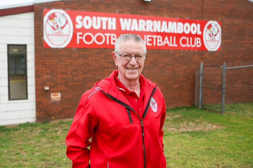 Ernie Gilmour has witnessed seven South Warrnambool senior premierships since joining the club in 1985. Picture by Anthony Brady 