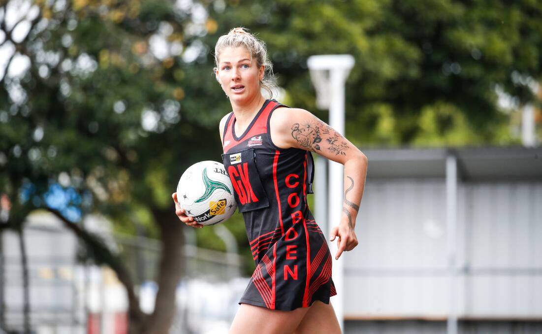 Cobden's Remeny McCann is the league's reigning open netball best and fairest. Picture by Anthony Brady 
