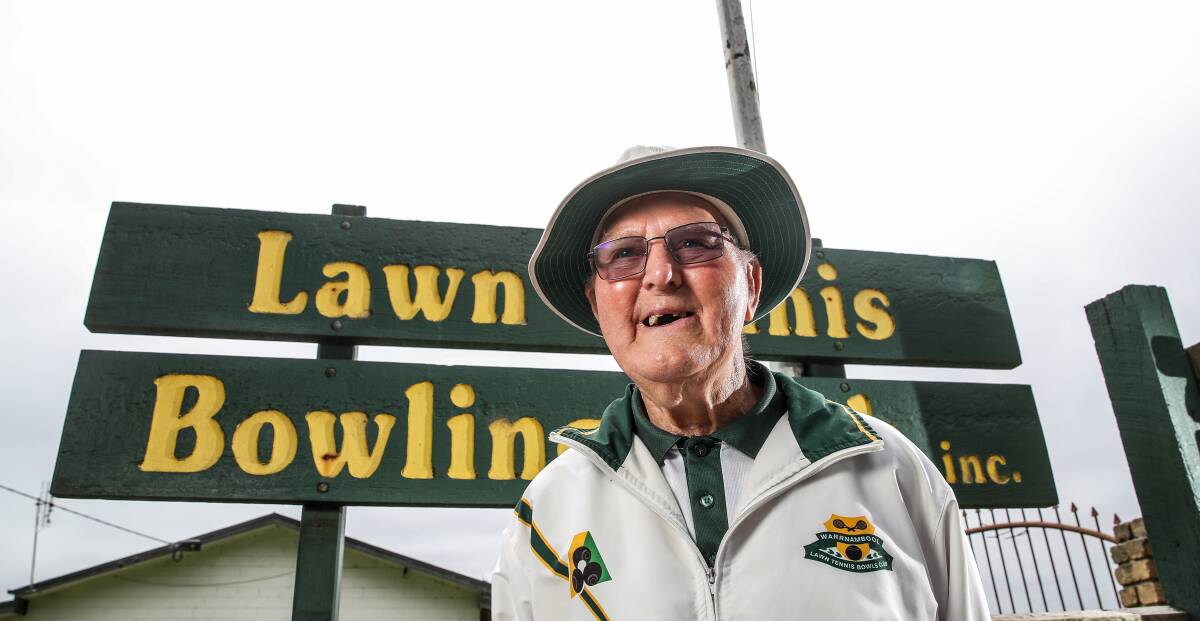 BETTER LATE THAN NEVER: Dennis Hill, 90, is excited for his first lawn bowls final - an achievement 21 seasons in the making. Picture: Morgan Hancock 