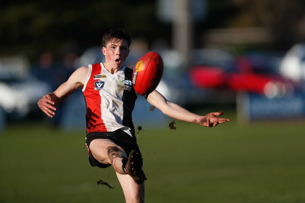 STEPPING UP: Teenager Paddy O'Sullivan had his best senior game for Koroit on Saturday. Picture: Chris Doheny 