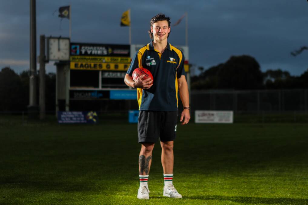HOME SWEET HOME: Dion Johnstone has returned to North Warrnambool Eagles for season 2021. Picture: Morgan Hancock 