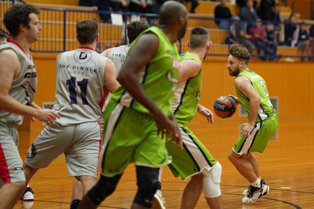 TRAFFIC JAM: Benson Steere is controlling the point guard position for Warrnambool Seahawks. Picture: Larry Lawson 