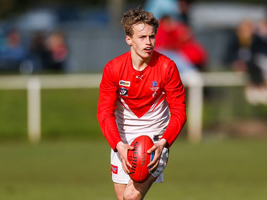 BIG DREAMS: South Warrnambool's Archie Stevens is a bottom-age GWV Rebels-listed footballer. He wants to play NAB League this year and AFL in the long-term. Picture: Morgan Hancock