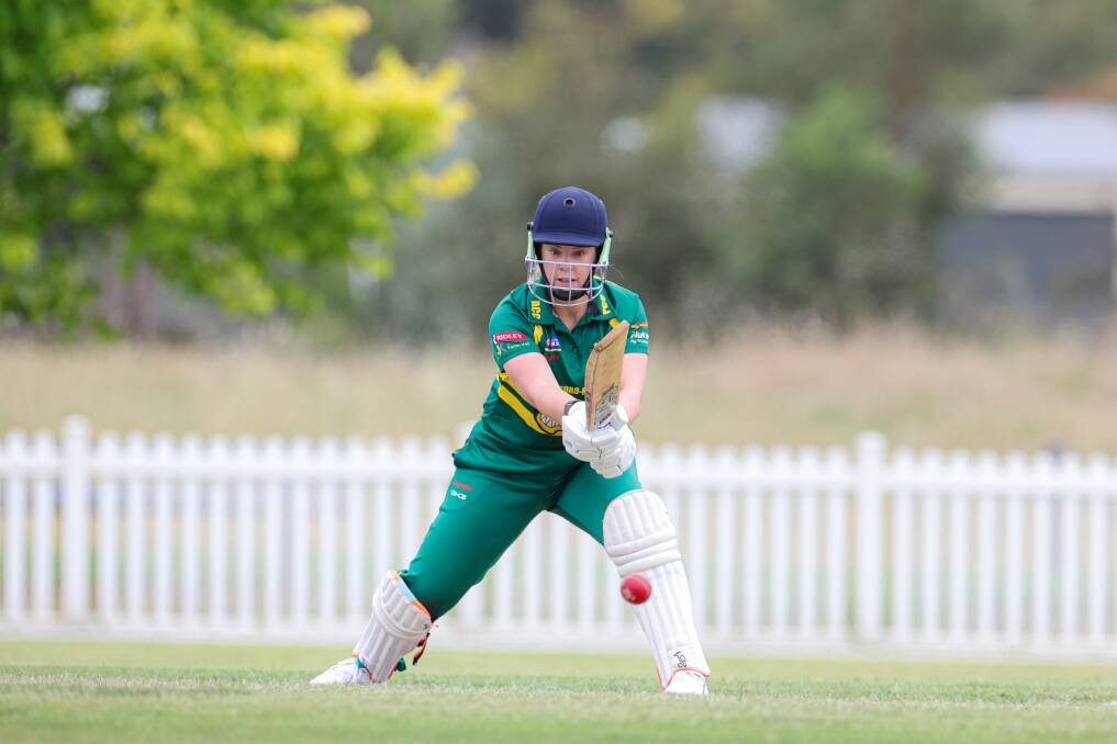 Allansford-Panmure captain Sarah Richards made a patient 16 off 40 balls against Hawkesdale. Picture by Eddie Guerrero 