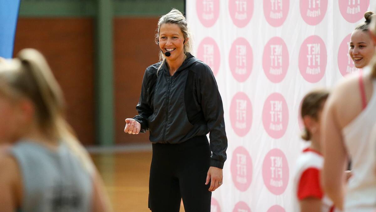 KEEP ACTIVE: Camperdown export and former Super Netball midcourter Sarah Wall runs NetFit sessions. Picture: Anthony Brady 