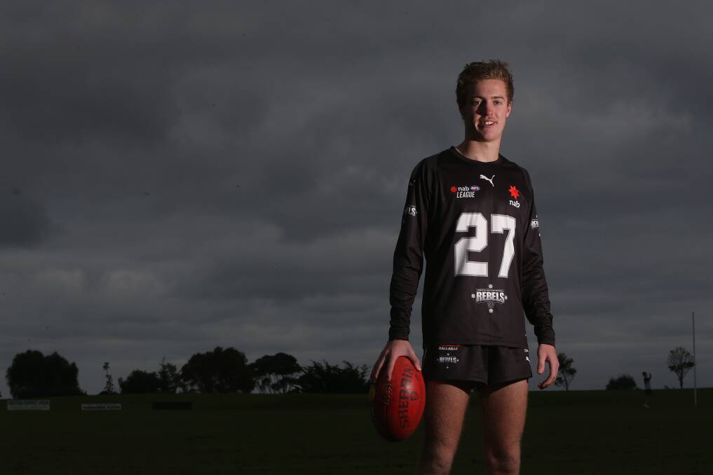 FIELD OF DREAMS: GWV Rebels forward Mac Petersen, who is linked to Koroit, has been training at Dennington regularly throughout the coronavirus restrictions. Picture: Mark Witte 