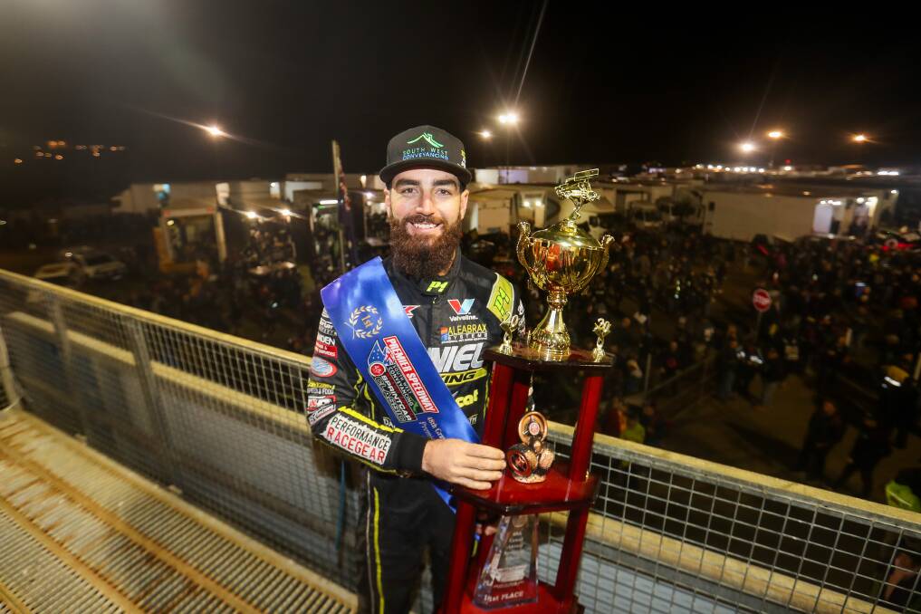 WINNER: James McFadden won his second Grand Annual Sprintcar Classic at Allansford's Premier Speedway in January. Picture: Morgan Hancock 
