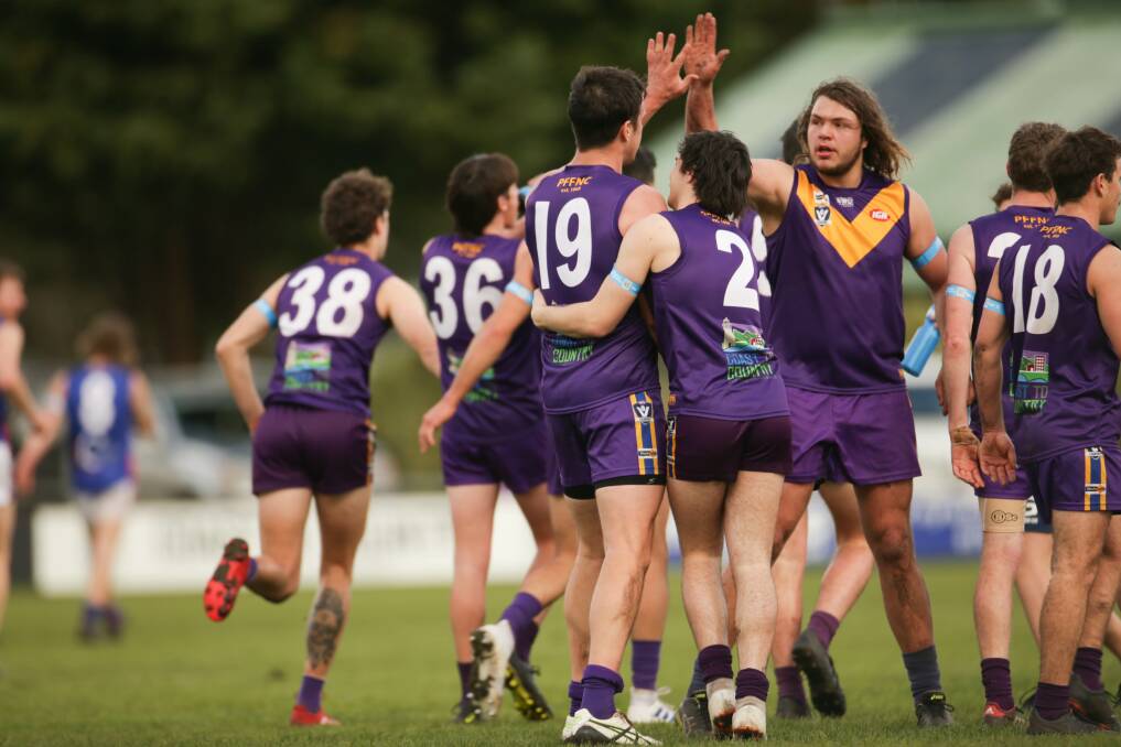 LET'S GO: Port Fairy hope it is celebrating more goals in season 2022. Picture: Chris Doheny 
