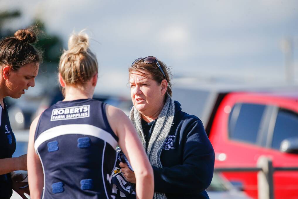 CONTENT: Nirranda coach Lisa Arundell has her side flying atop the Warrnambool and District league ladder. Picture: Anthony Brady 