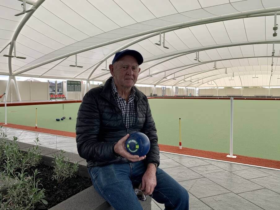 'MAGNIFICENT': Leo Dunne enjoys playing under City Memorial Bowls Club's new roof. Picture: Justine McCullagh-Beasy 