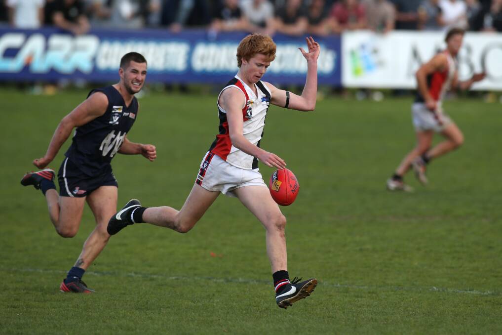 FLASHBACK: A young Willem Drew playing for Koroit in the 2014 Hampden league grand final. 