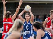 MIDCOURT MINUTES: Warrnambools Brianna Thwaites looks for a pass against South Warrnambool on Saturday. Picture: Anthony Brady 