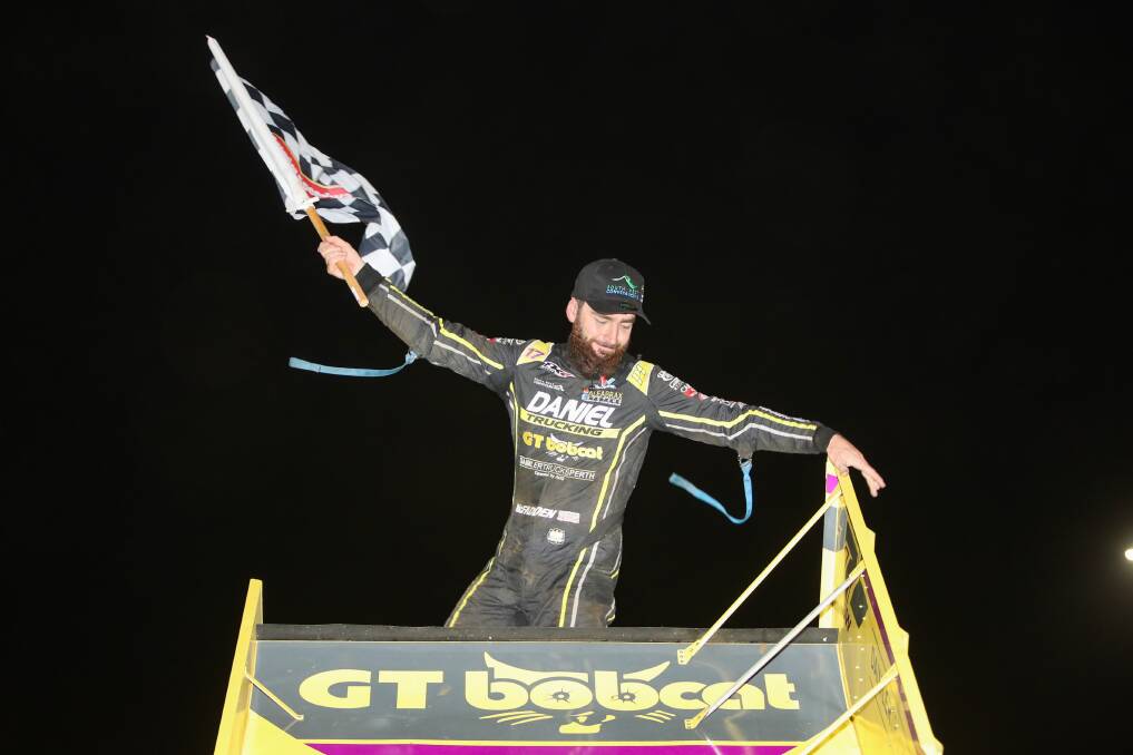 VICTORY LANE: Warrnambool's James McFadden wants to be racing in America but is unsure if and when he will get the all-clear to fly there. Picture: Morgan Hancock 