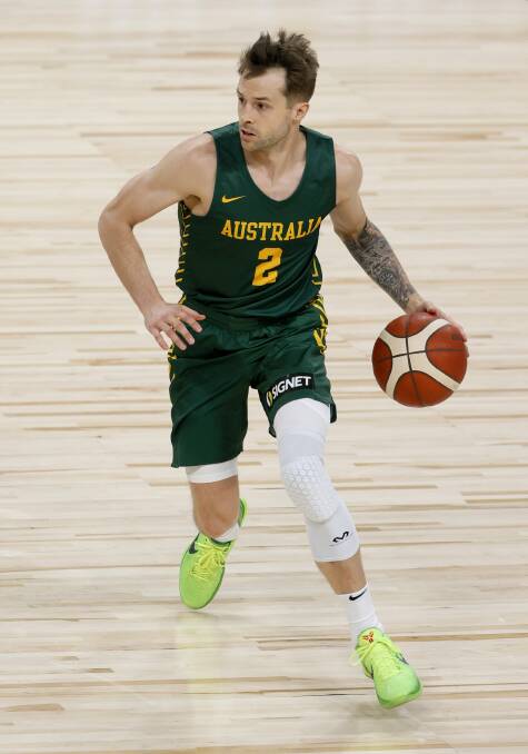 AUSSIE AUSSIE AUSSIE: Nathan Sobey donning the green and gold against Argentina. Picture: Getty Images 