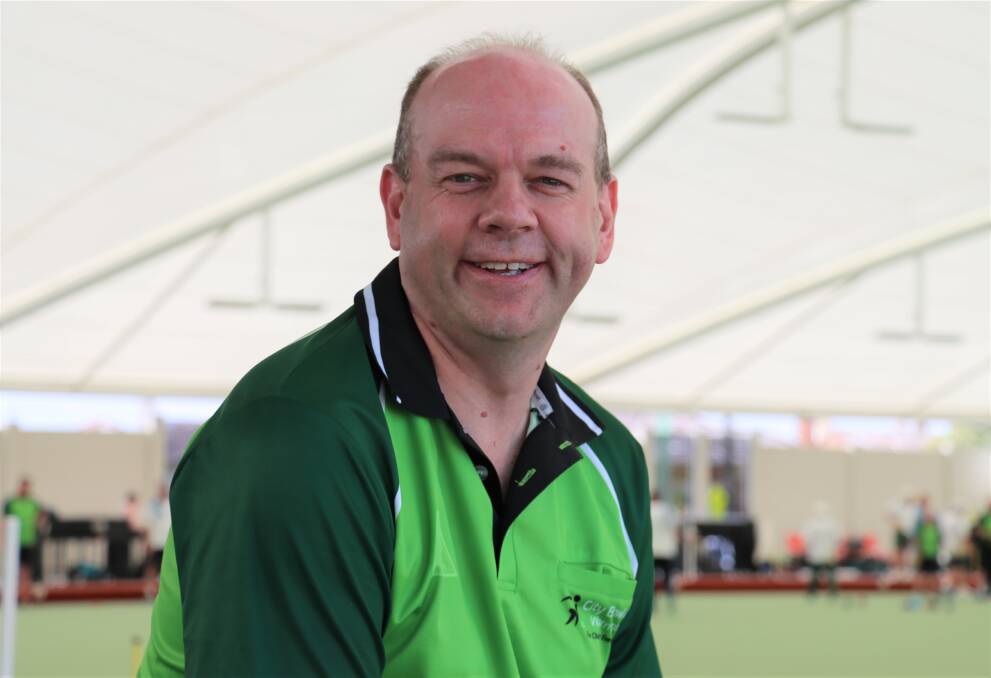 NEW COLOURS: City Memorial lawn bowler Leigh Johnson took up the sport two years ago. Picture: Justine McCullagh-Beasy 