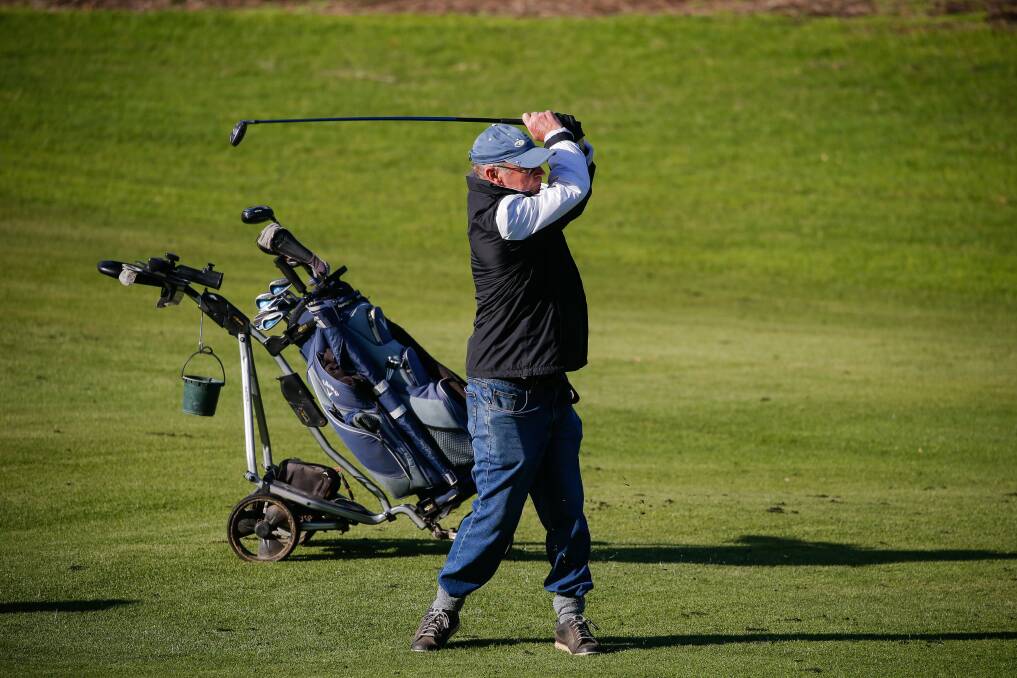 LONG GAME: Graham Dixon made the most Warrnambool Golf Club's re-opening on Wednesday. Picture: Anthony Brady 