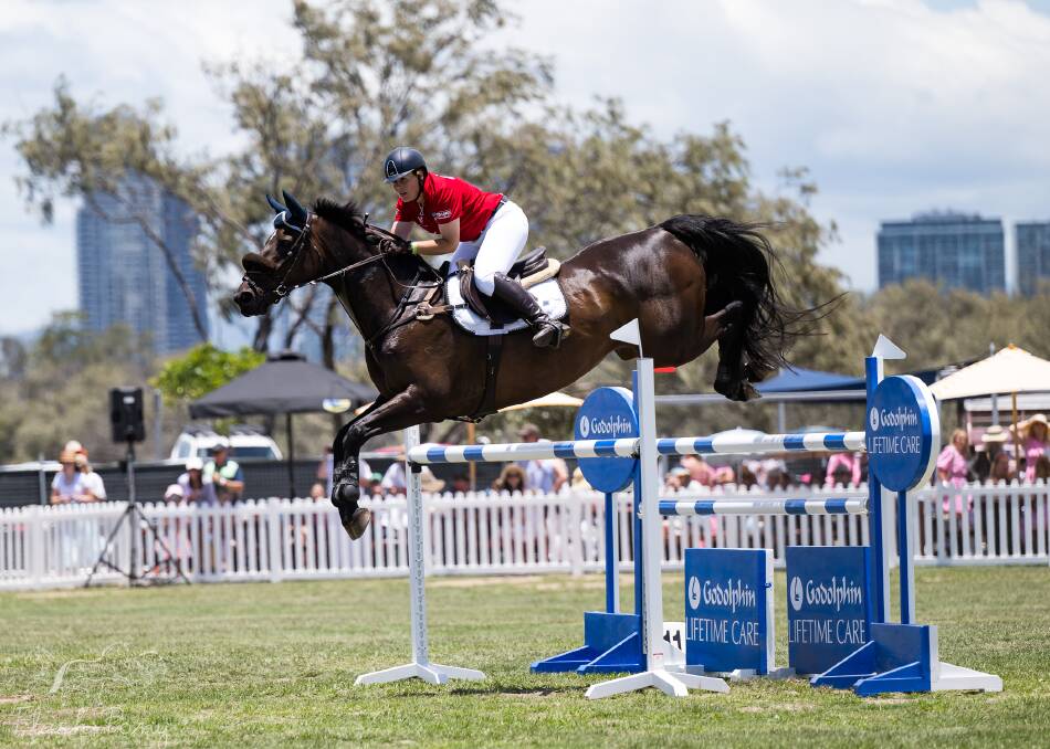 Mortlake equestrian Katie Hope was part of a successful team at the Magic Millions' show jumping event in Queensland. Picture by Flash Pony Photography 