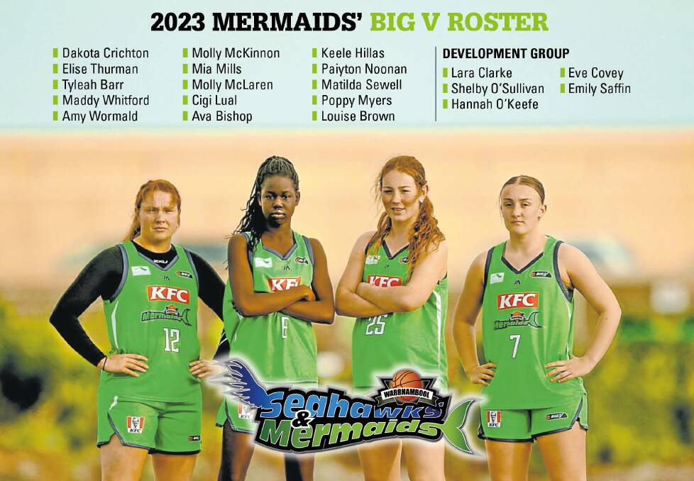 Keele Hillas, Cigi Lual, Matilda Sewell and Molly McLaren will play Big V again in 2023. File picture 
