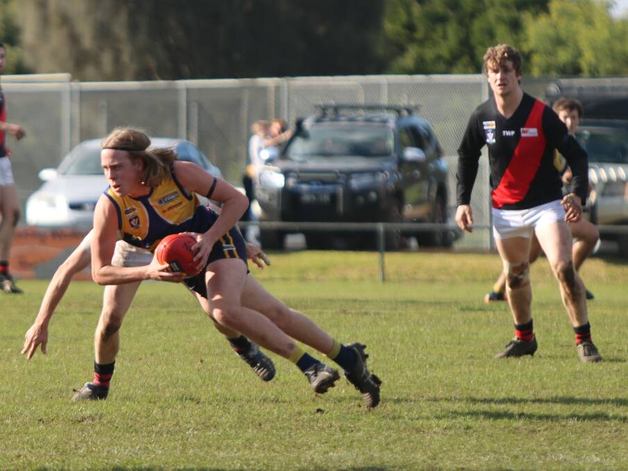 EFFECTIVE: Jett Bermingham was among North Warrnambool Eagles' best on Saturday. Picture: Justine McCullagh-Beasy 