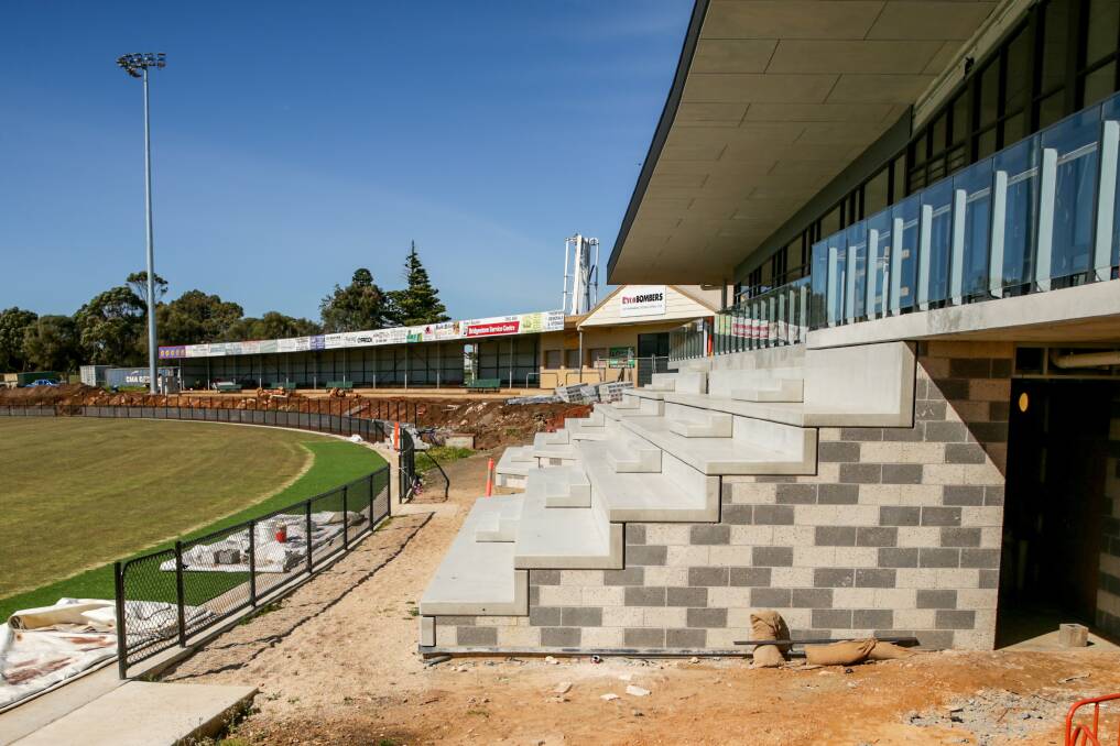 NEW ERA: The new pavilion at Reid Oval is shaping up. Picture: Morgan Hancock 