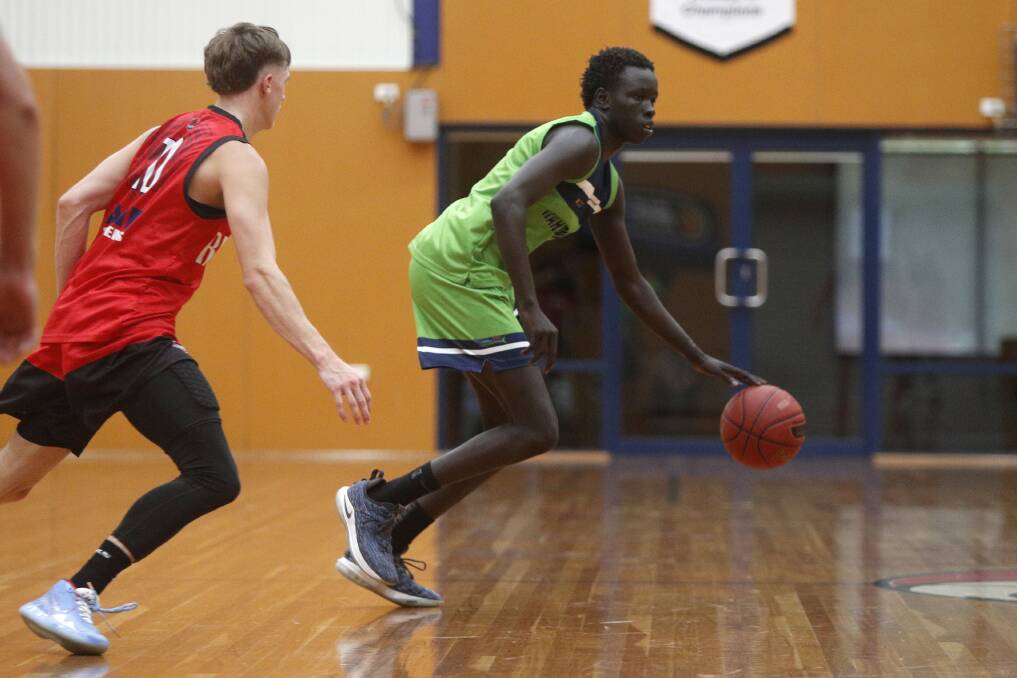 TEENAGE TALENT: Warrnambool's Mojwok Akoch is hoping to become a Big V regular in 2021. Picture: Morgan Hancock