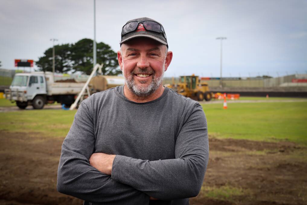 Premier Speedway vice president Robbie Paton, pictured at the track on Saturday, December 30, is helping with its upgrades. Picture by Justine McCullagh-Beasy 