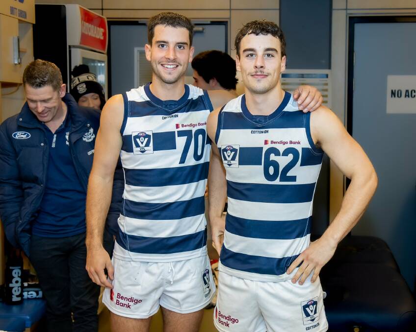 BROTHERS IN ARMS: Liam and Marcus Herbert are playing VFL together at Geelong. Picture: Arj Giese 