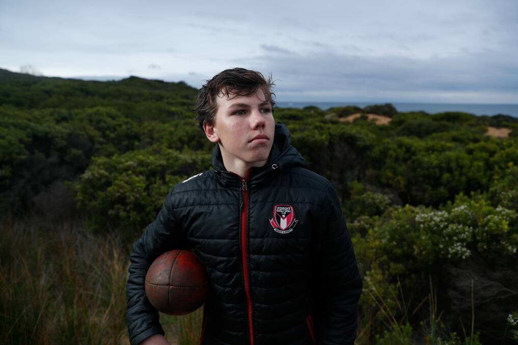 FORWARD FOCUS: Koroit footballer Finn O'Sullivan will play for Vic Country at the AFL under 16 championships. Picture: Chris Doheny 