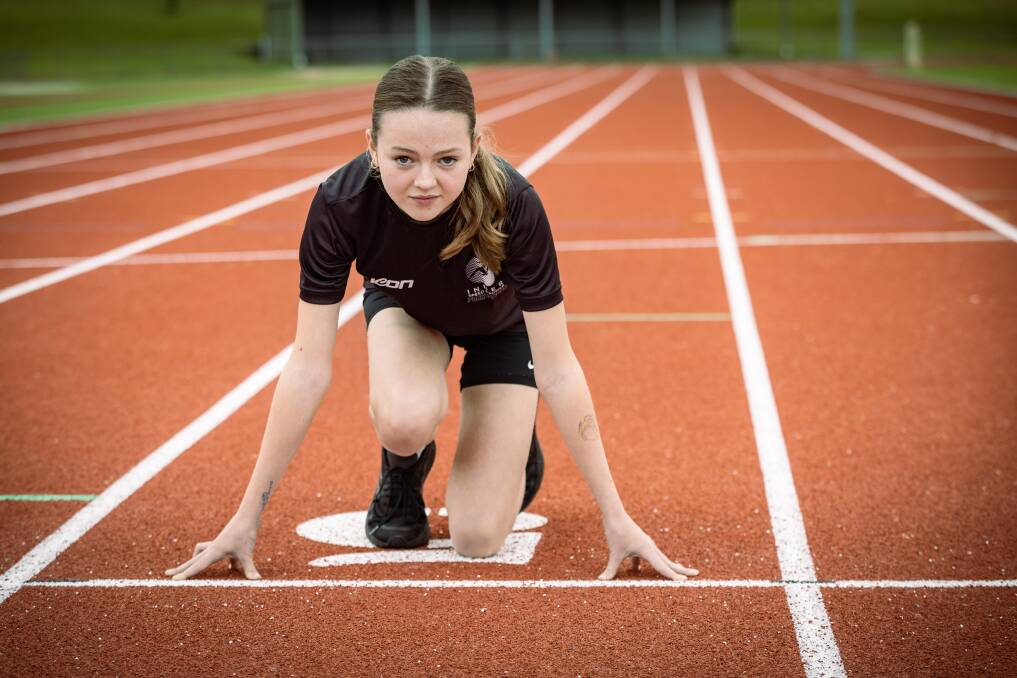 Warrnambool runner Sophie Burrows, pictured at the upgraded Brauerander Park track, loves competing. Picture by Sean McKenna 