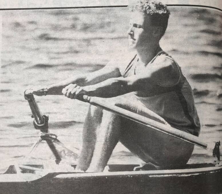 FLASHBACK: A young Andrew McNeil rowing in 1988. 