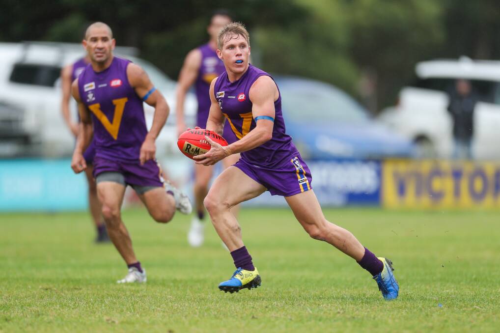 BACK IN PURPLE: Port Fairy will welcome Tom Sullivan back to the club in 2022. He last donned a Seagulls' guernsey in 2019. Picture: Morgan Hancock 