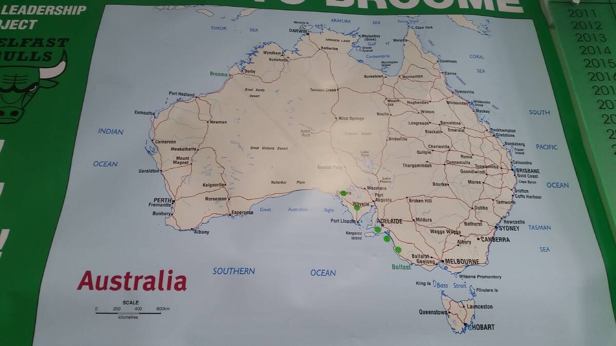 LONG JOURNEY: Warrnambool College Belfast students are walking virtually to Broome, Western Australia. 