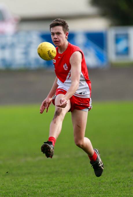 HOME CLUB: South Warrnambool's Myles McCluggage goes to school in Ballarat and travels home on weekends to play Hampden league. Picture: Anthony Brady 