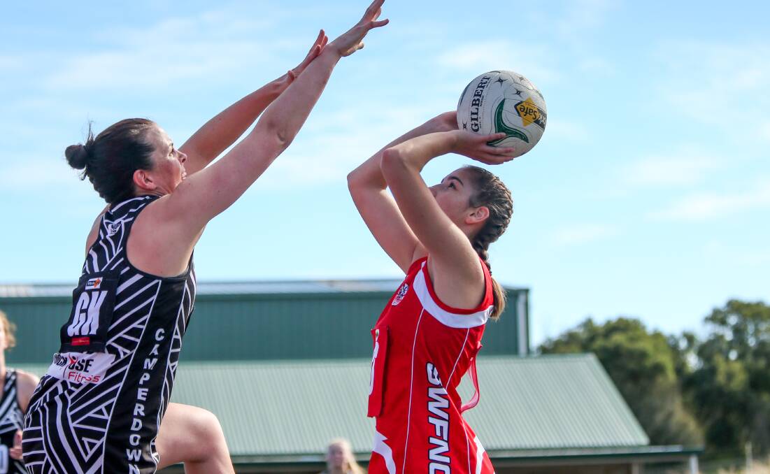 ON TARGET: Olivia Marris is one of South Warrnambool's promising young players. Picture: Chris Doheny 