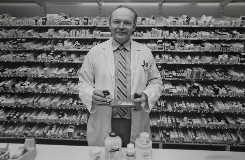 FROM THE ARCHIVES: Director of pharmacy at Warrnambool Base Hospital Brian Dillon pictured in 1990. 