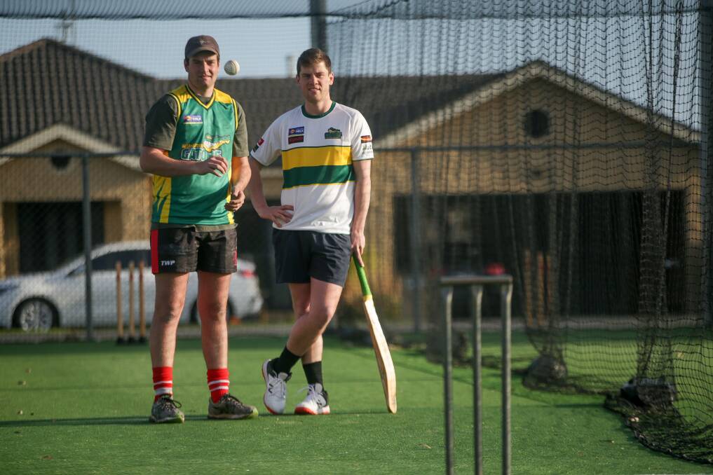 NEW HOME: Sam and Kade Parker are relishing their time at Allansford-Panmure Cricket Club. Picture: Chris Doheny 
