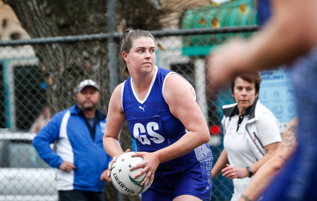 INFLUENTIAL: Kelsey Lewis was cool, calm and collected in goal shooter for Hamilton Kangaroos. Picture: Anthony Brady 