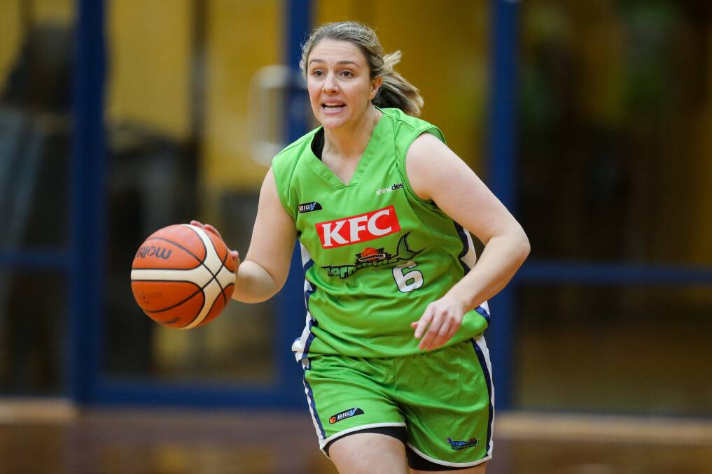 WELCOME BACK: Louise Brown will suit up for Warrnambool Mermaids against Bellarine Storm on Saturday night. It will be her first game this season. Picture: Morgan Hancock 