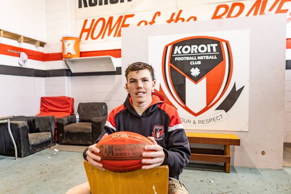 Finn O'Sullivan at his home club Koroit in 2023. Picture by Anthony Brady 