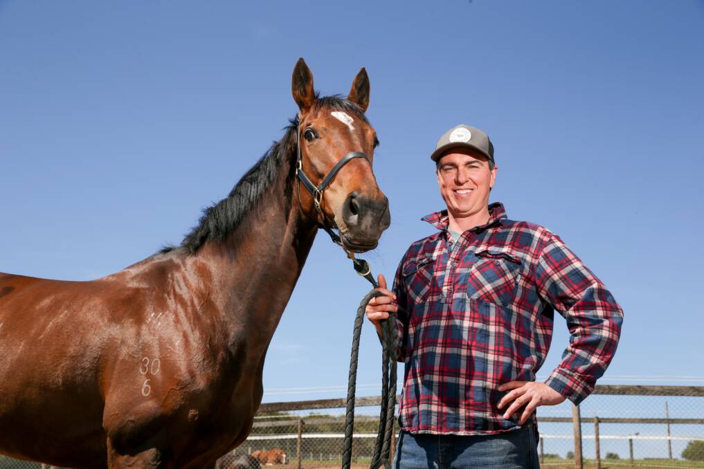 BIG STAGE: Melbourne Cup runner Tralee Rose with trainer Symon Wilde. Picture: Chris Doheny 