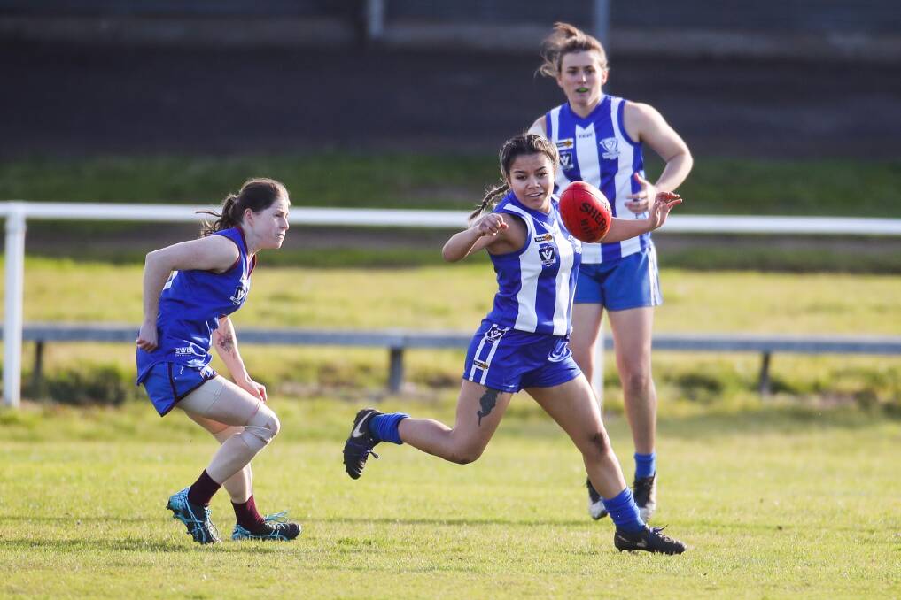 ONE TO GO: Hamilton Kangaroos' Hinemoa Biddle-Maitland and her teammates are vying for premiership success. Picture: Morgan Hancock 