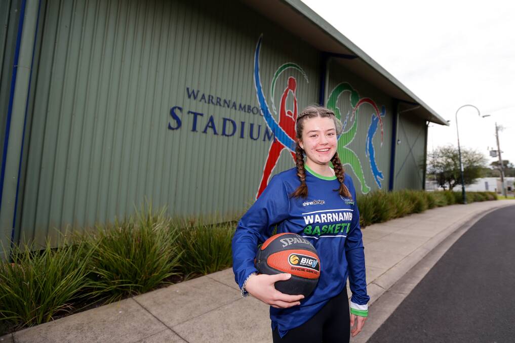HOOP TIME: Paiyton Noonan is a shooting guard for Warrnambool Mermaids. Picture: Anthony Brady 