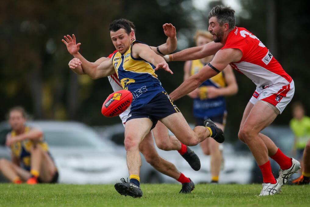 HANDY: Jarryd Lewis has been a consistent player in his 149 games for North Warrnambool Eagles. Picture: Morgan Hancock 