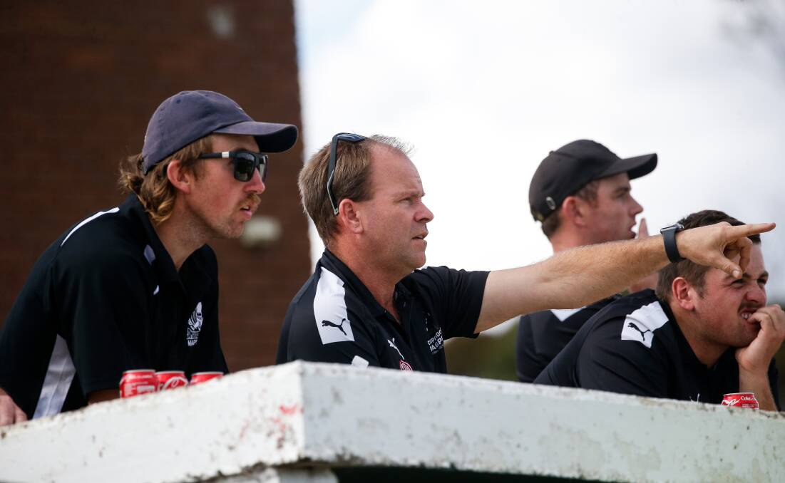 THIS WAY: Camperdown coach Neville Swayn was happy with his team's output against Port Fairy. Picture: Anthony Brady