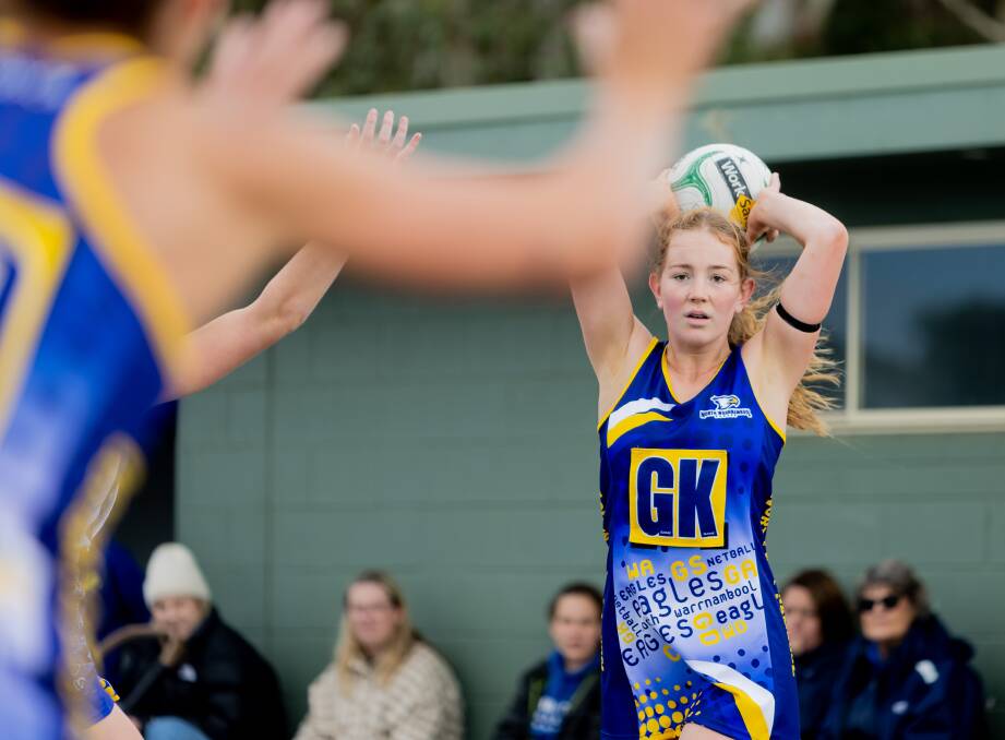 Teenage netballer Matilda Sewell is in her first season at North Warrnambool. Picture by Anthony Brady