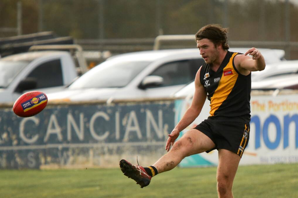 HANDY INCLUSION: Lochie Huppatz will play for Portland after overcoming hamstring issues. The Tigers play South Warrnambool at Friendly Societies' Park on Saturday. Picture: Chris Doheny 