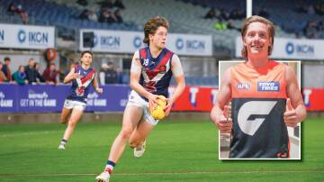 Toby McMullin, pictured playing for Vic Country earlier this year, is now an AFL footballer after joining GWS Giants. Picture by Getty Images 