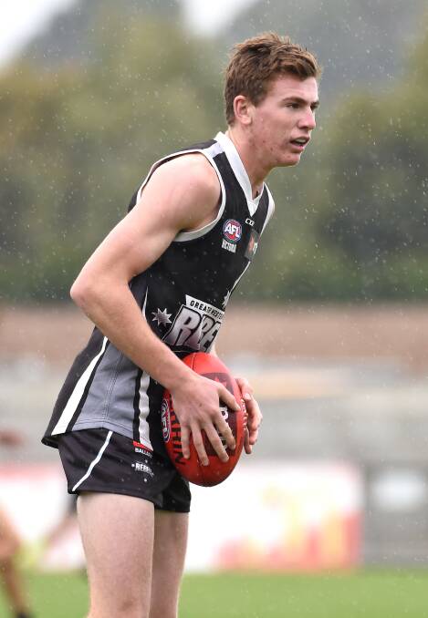 RUNNING MACHINE: GWV Rebels-listed Tom Baulch will play his first senior game for Koroit against Cobden on Saturday. Picture: Adam Trafford 