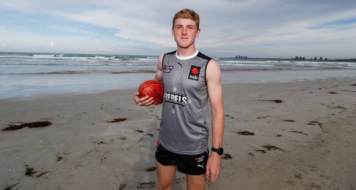 GOING PLACES: Port Fairy footballer Oscar Pollock is in the NAB League system. Picture: Anthony Brady